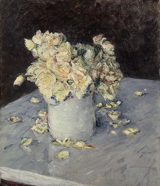 Gustave Caillebotte Yellow Roses in a Vase Germany oil painting art